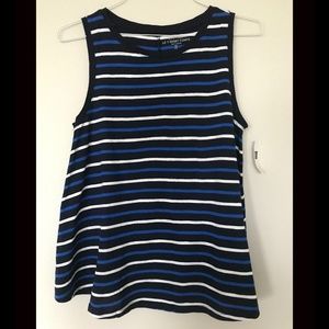 Gap Blue Striped Easy Tee Top NWT